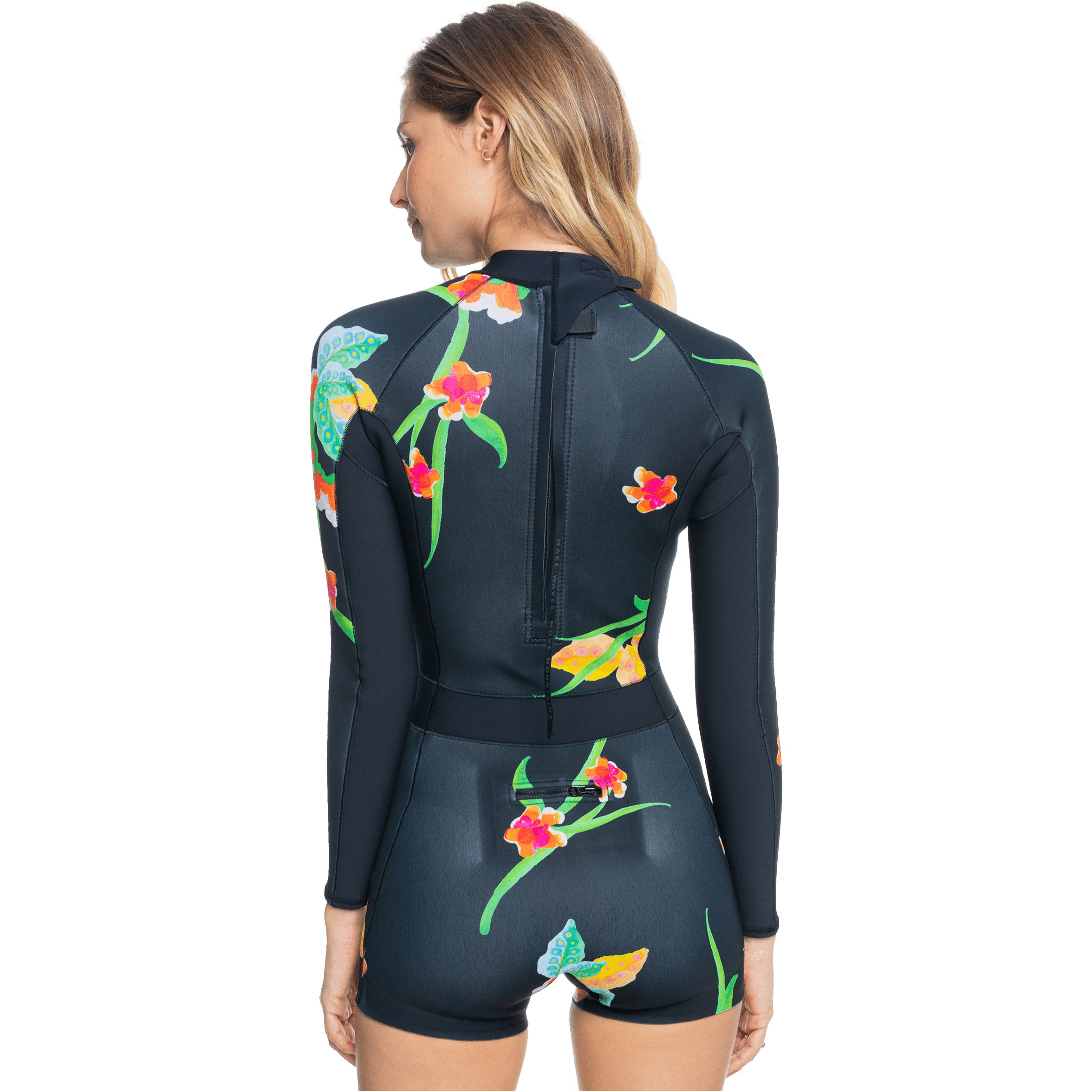 2021 Roxy Womens Cynthia Rowley 1 5mm Long Sleeve Shorty Wetsuit